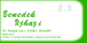 benedek ujhazi business card