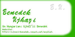 benedek ujhazi business card